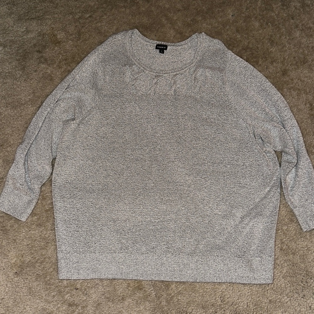 Torrid Gray Cut Out Sweater